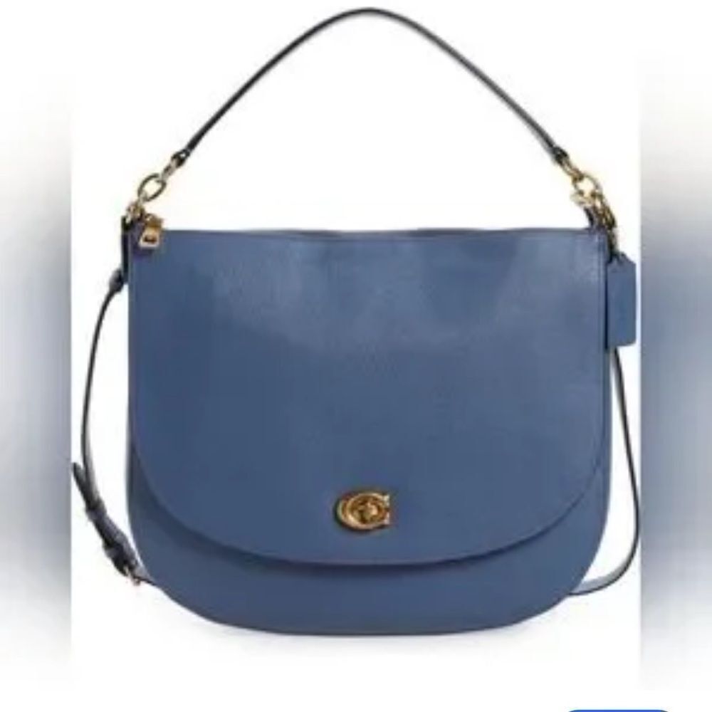 COACH Polished Pebble Leather Shoulder Bag - Picture 2 of 14
